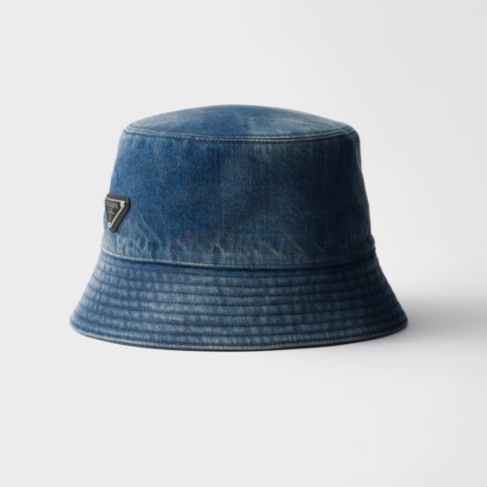 Prada Blue Denim Bucket Hat